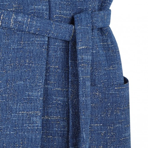 Indigo Blue Slub Gilet