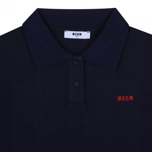 Navy Blue Pique Polo Shirt