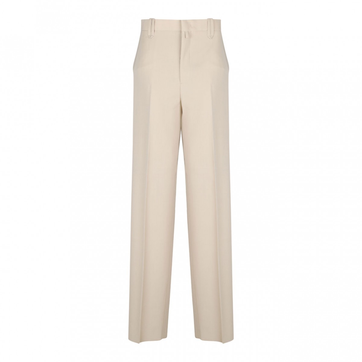 White Straight Trousers