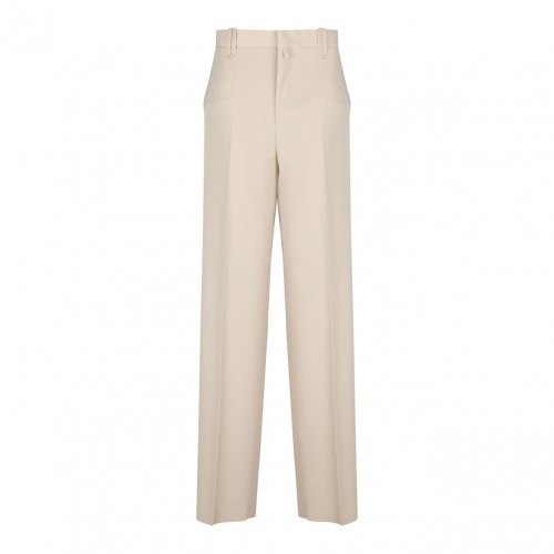White Straight Trousers