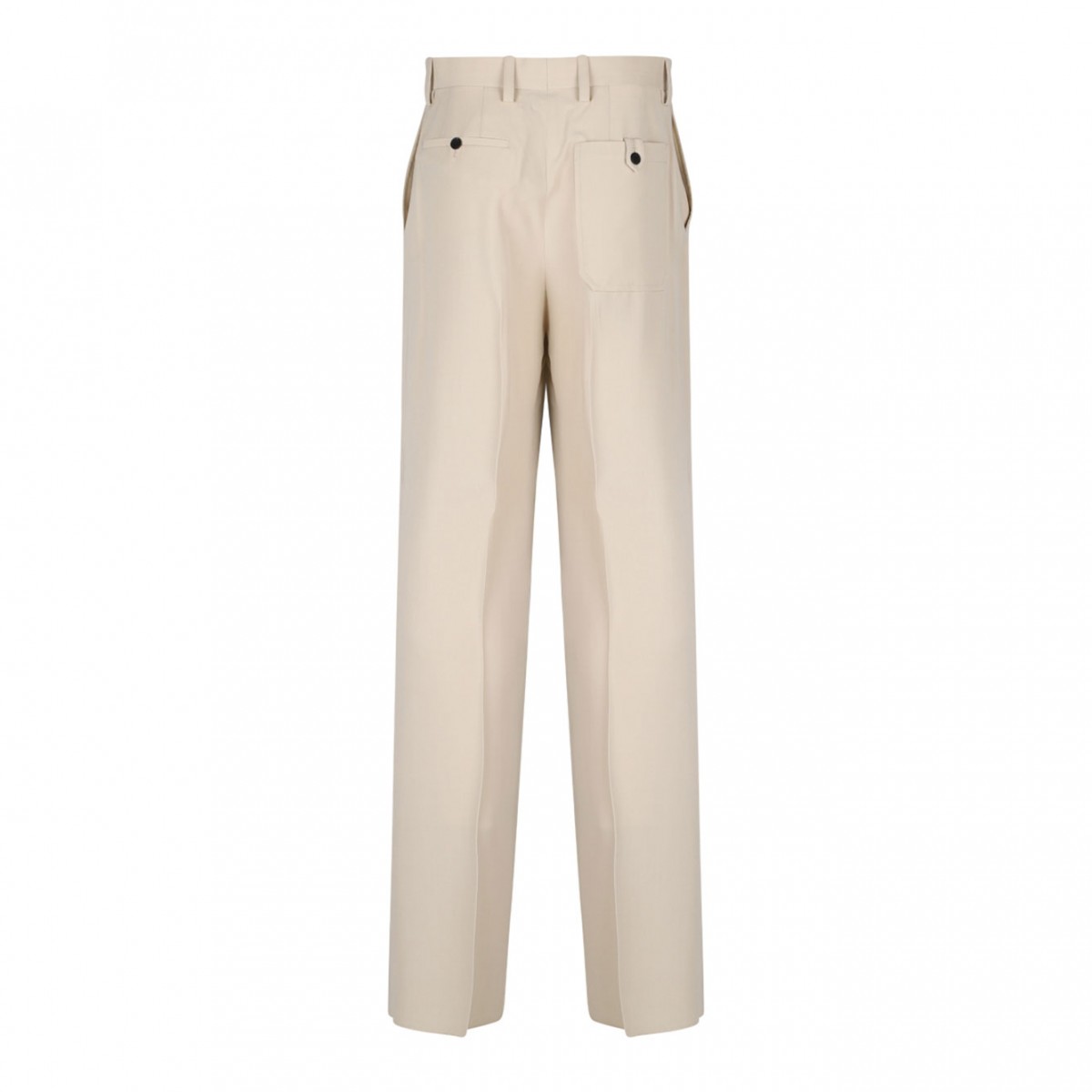 White Straight Trousers