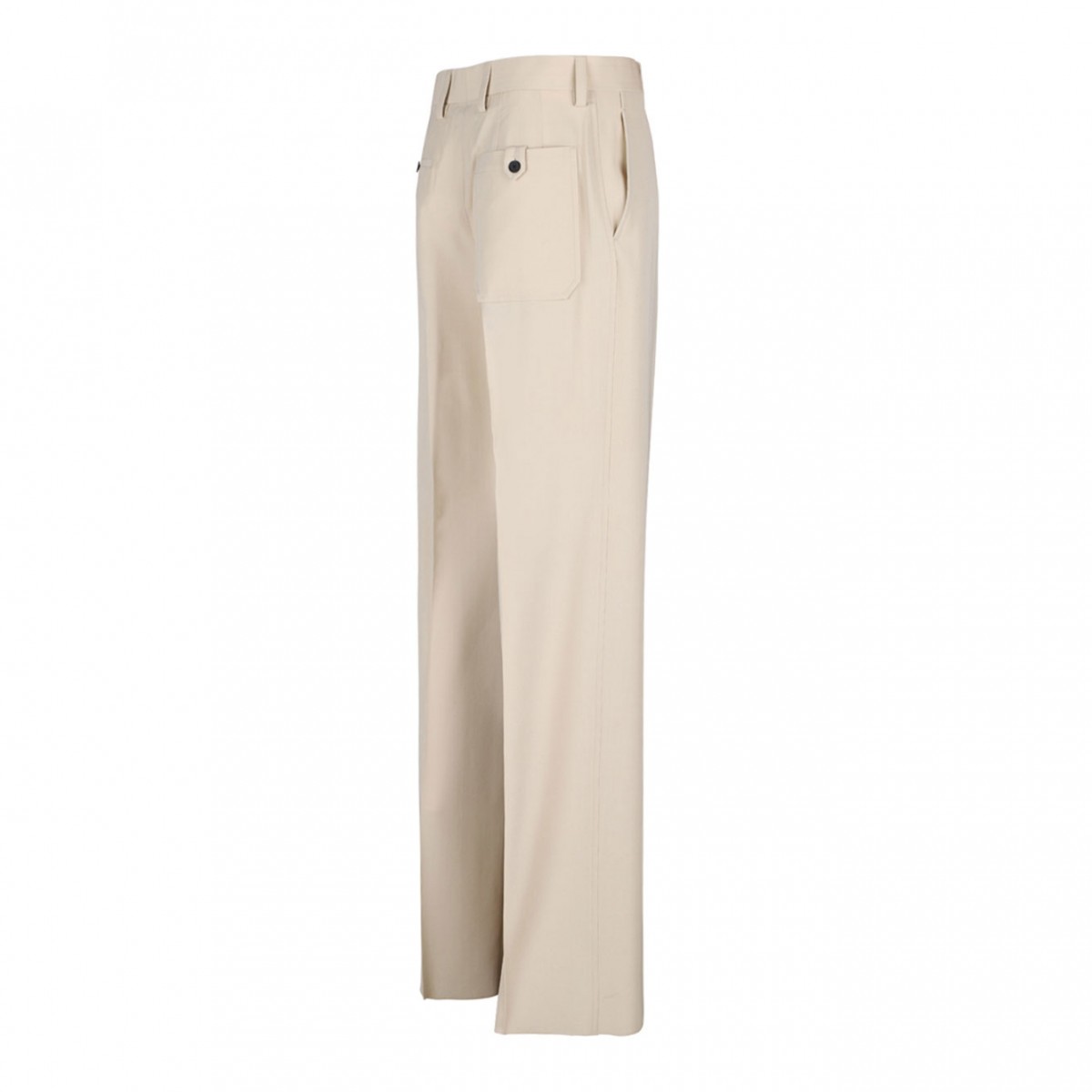 White Straight Trousers