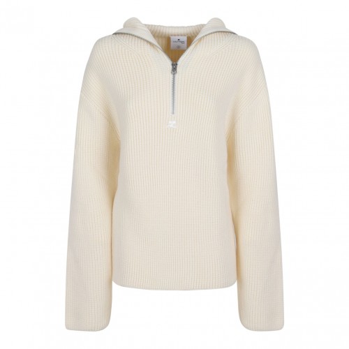 Light Beige Hooded Sweater