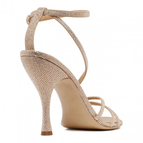 Ferragamo Micro Crystals Silver Sandals