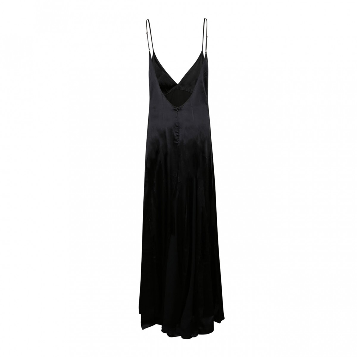 Eliosabetta Franchi Stretch Silk Satin Black Dress