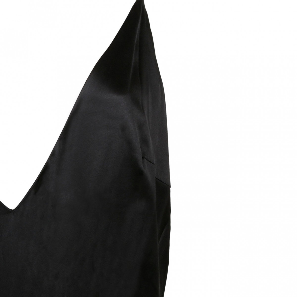 Eliosabetta Franchi Stretch Silk Satin Black Dress