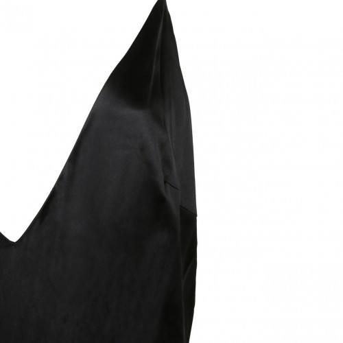 Eliosabetta Franchi Stretch Silk Satin Black Dress