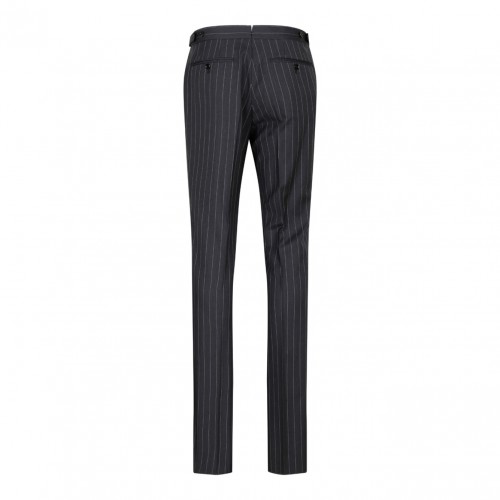 Dark Grey Pinstriped Trousers 2