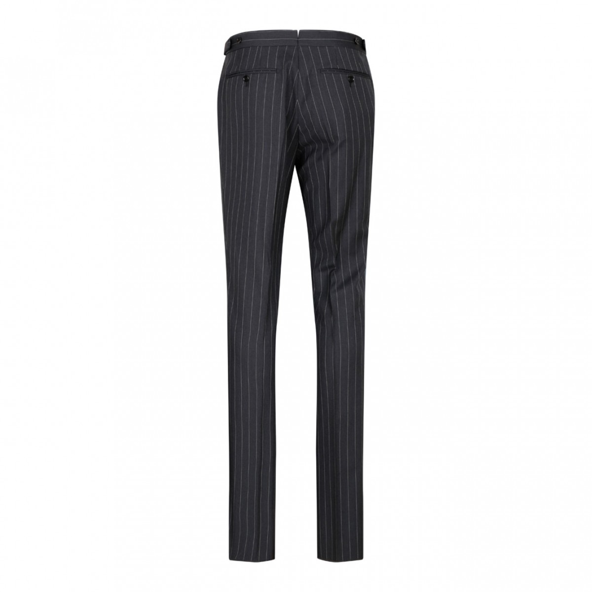 Dark Grey Pinstriped Trousers