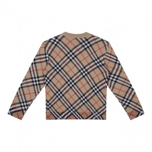 Beige Check Cardigan