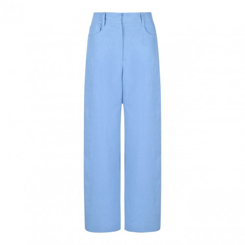 Blue Wide Leg Trousers