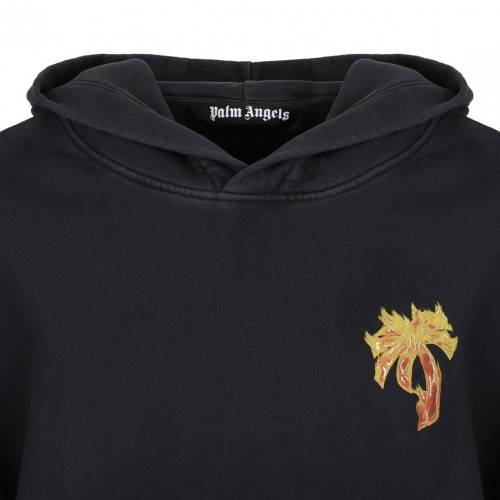 Black Burning Palm Hoodie