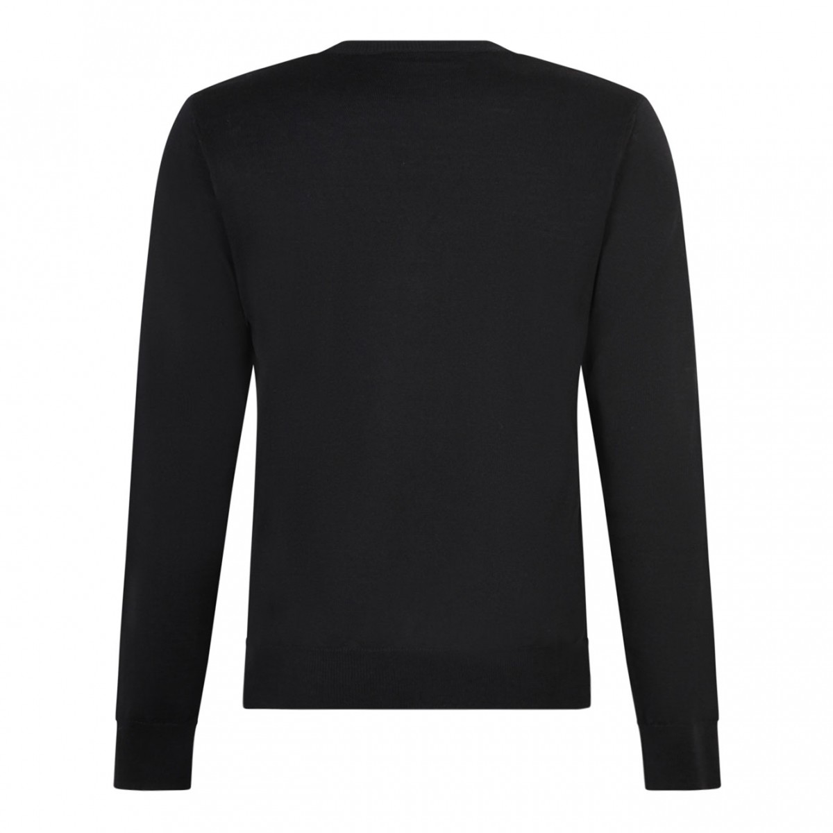 Navy Blue Logo Print Sweater