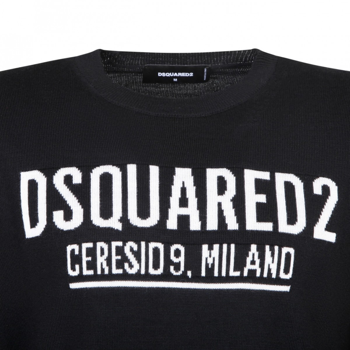 Navy Blue Logo Print Sweater