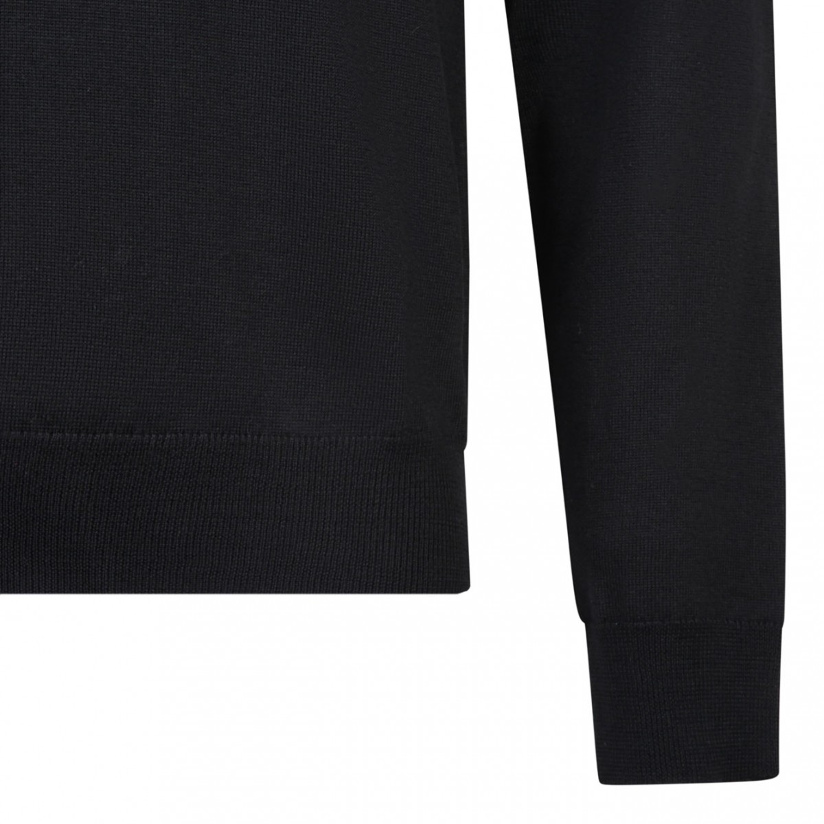 Navy Blue Logo Print Sweater