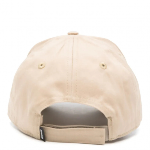 Beige Logo Embroidered Cap