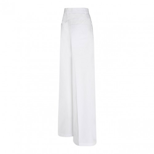 White Oversized Washed Trousers