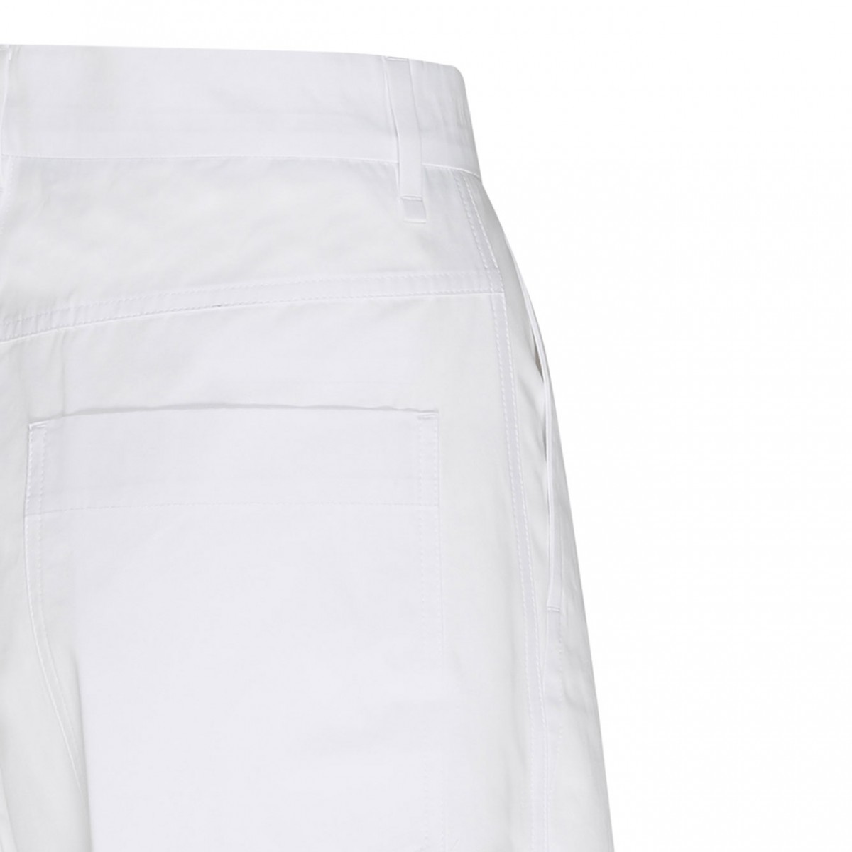 White Oversized Washed Trousers