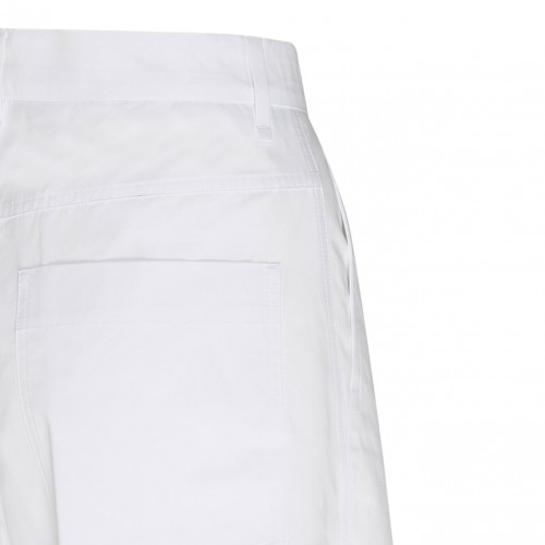 White Oversized Washed Trousers