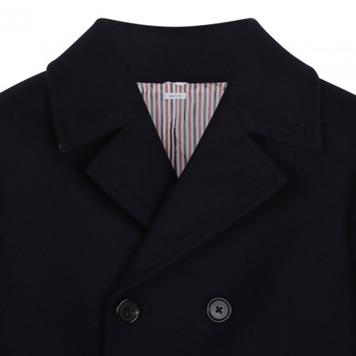Navy Blue Double Breasted Peacoat