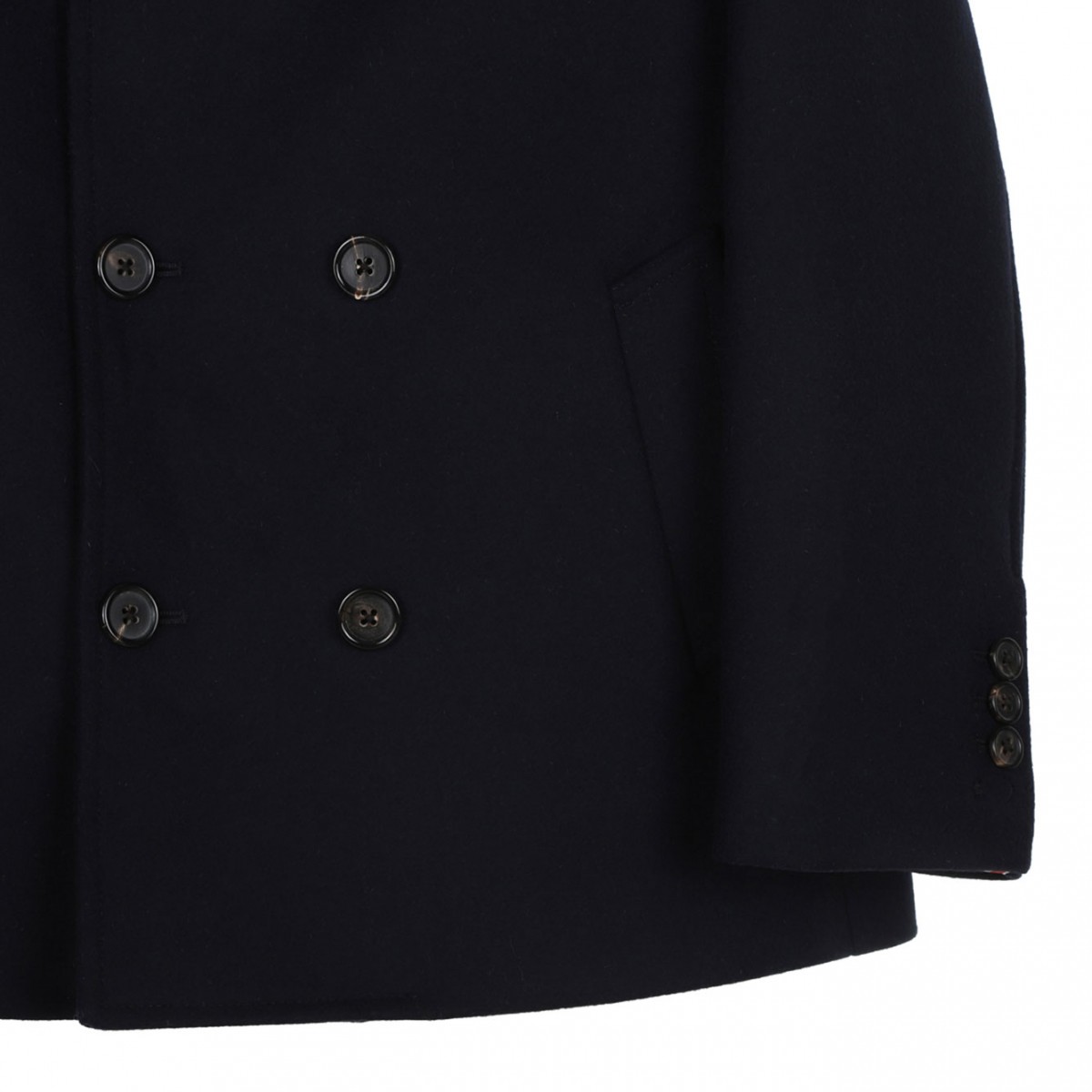 Navy Blue Double Breasted Peacoat