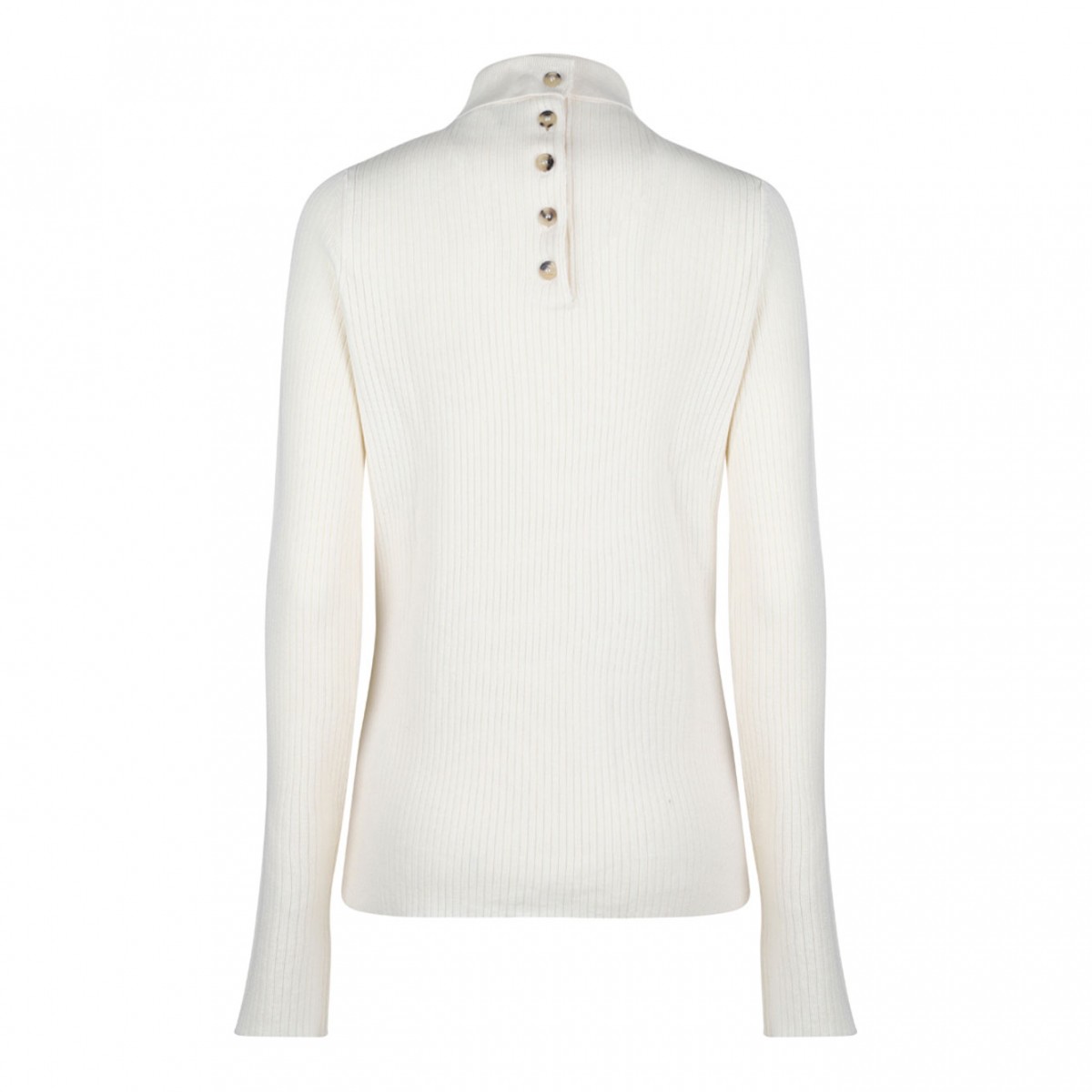 Cream White Polo Jumper