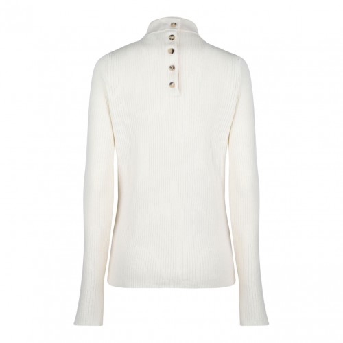 Cream White Polo Jumper