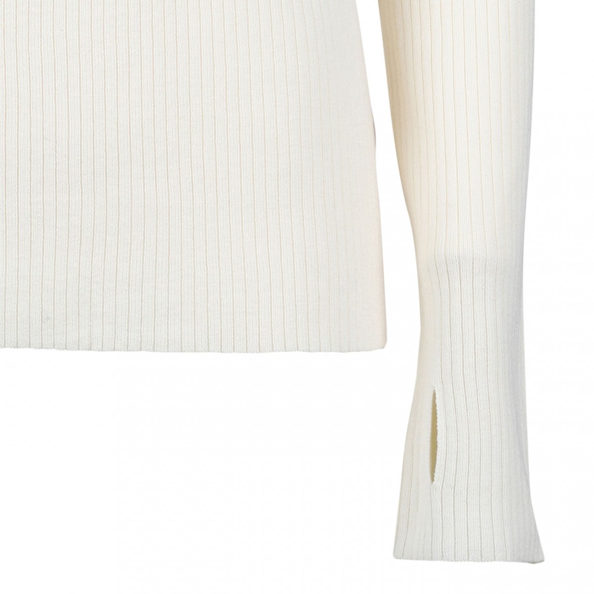 Cream White Polo Jumper