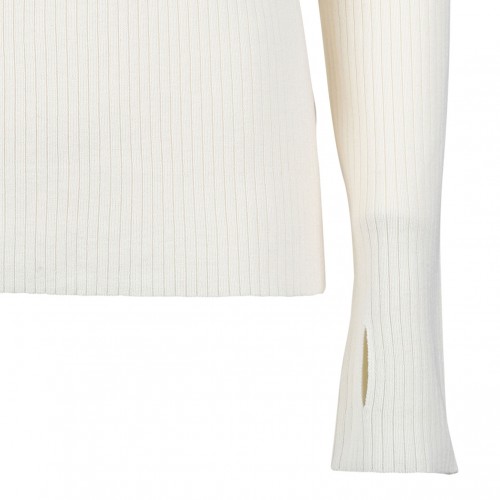 Cream White Polo Jumper