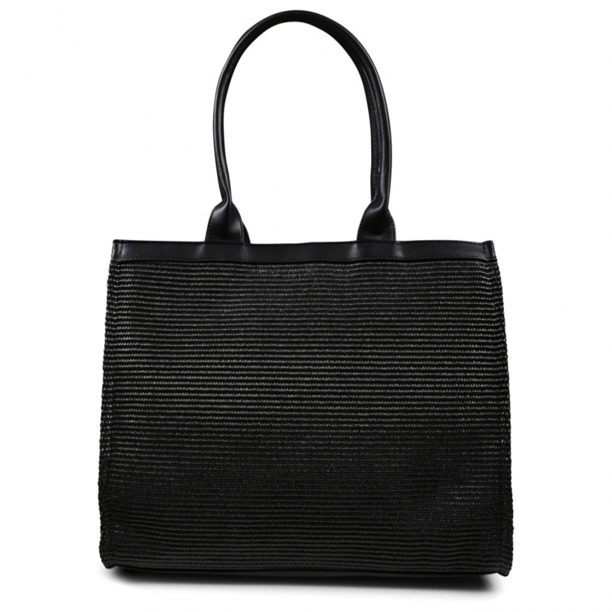 Black Logo Embroidered Tote Bag