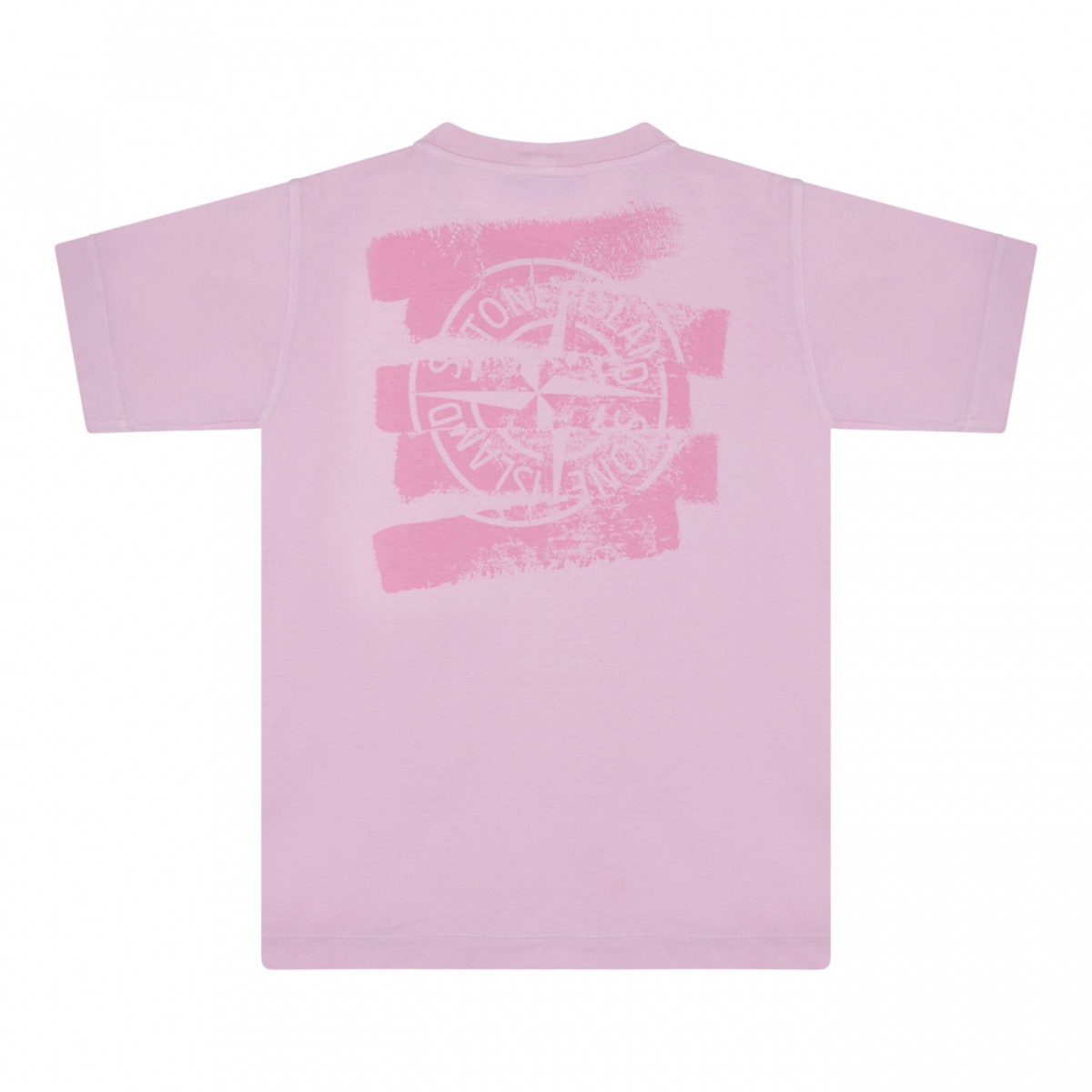 Pink Logo Print Cotton T-shirt