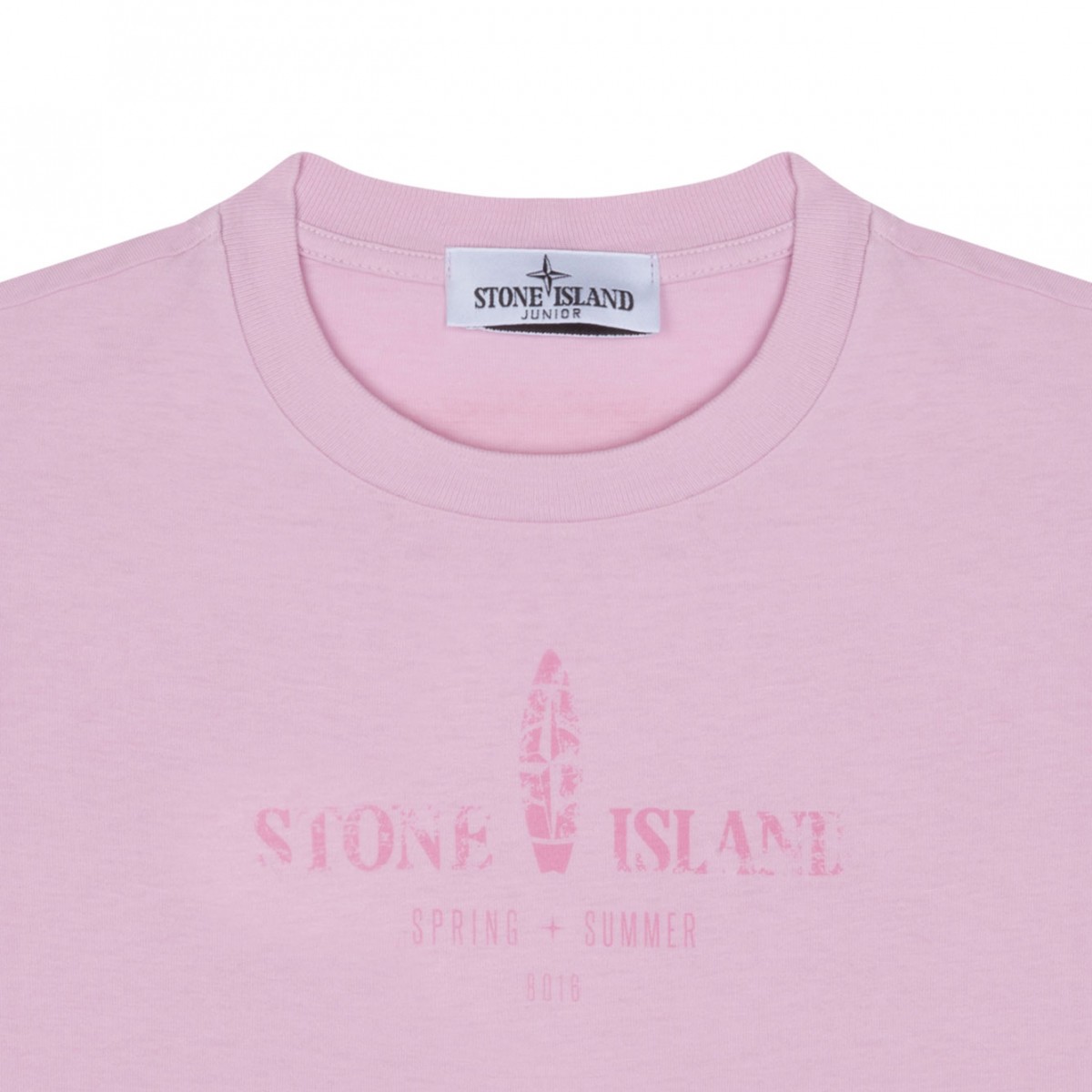 Pink Logo Print Cotton T-shirt