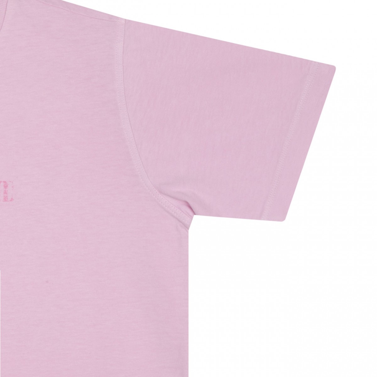 Pink Logo Print Cotton T-shirt