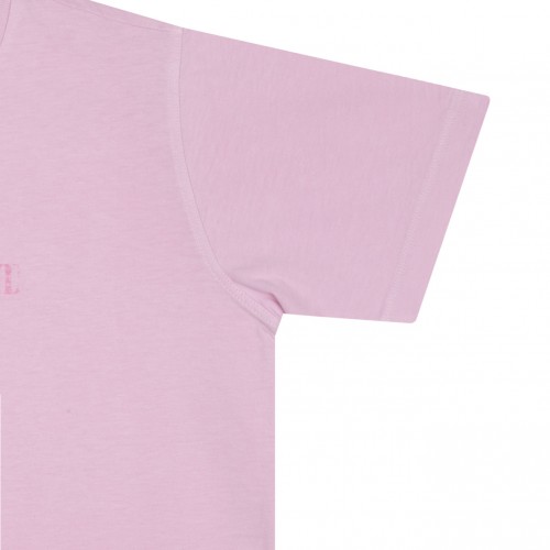 Pink Logo Print Cotton T-shirt