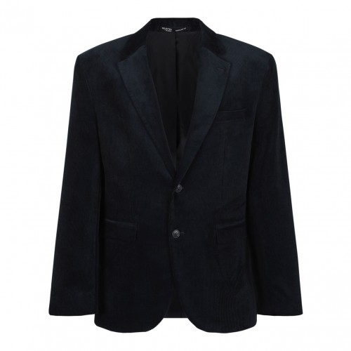 Navy Blue Corduroy Blazer