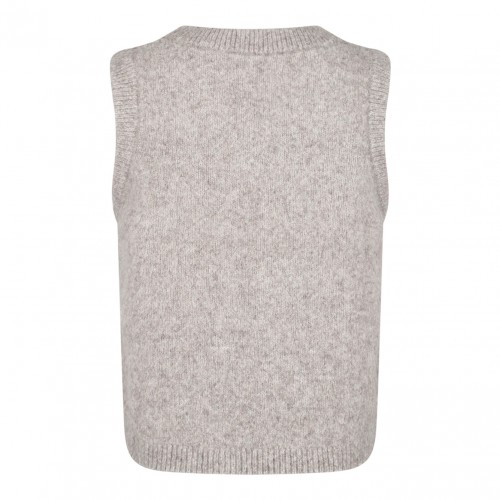 Cream Knitted Vest 2