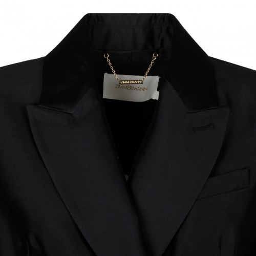 Black Luminosity Shawl Collar Blazer