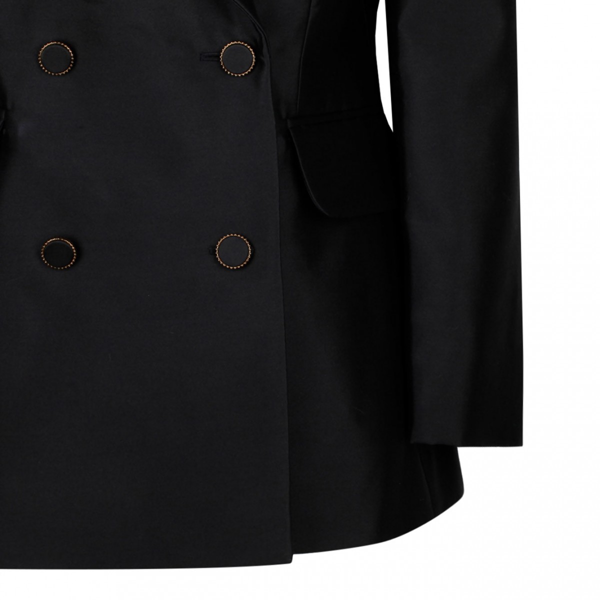 Black Luminosity Shawl Collar Blazer