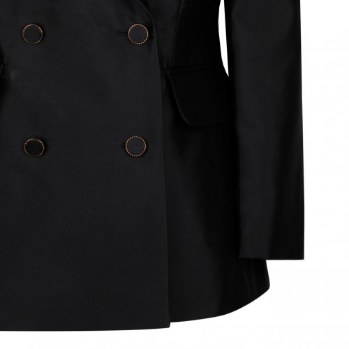 Black Luminosity Shawl Collar Blazer