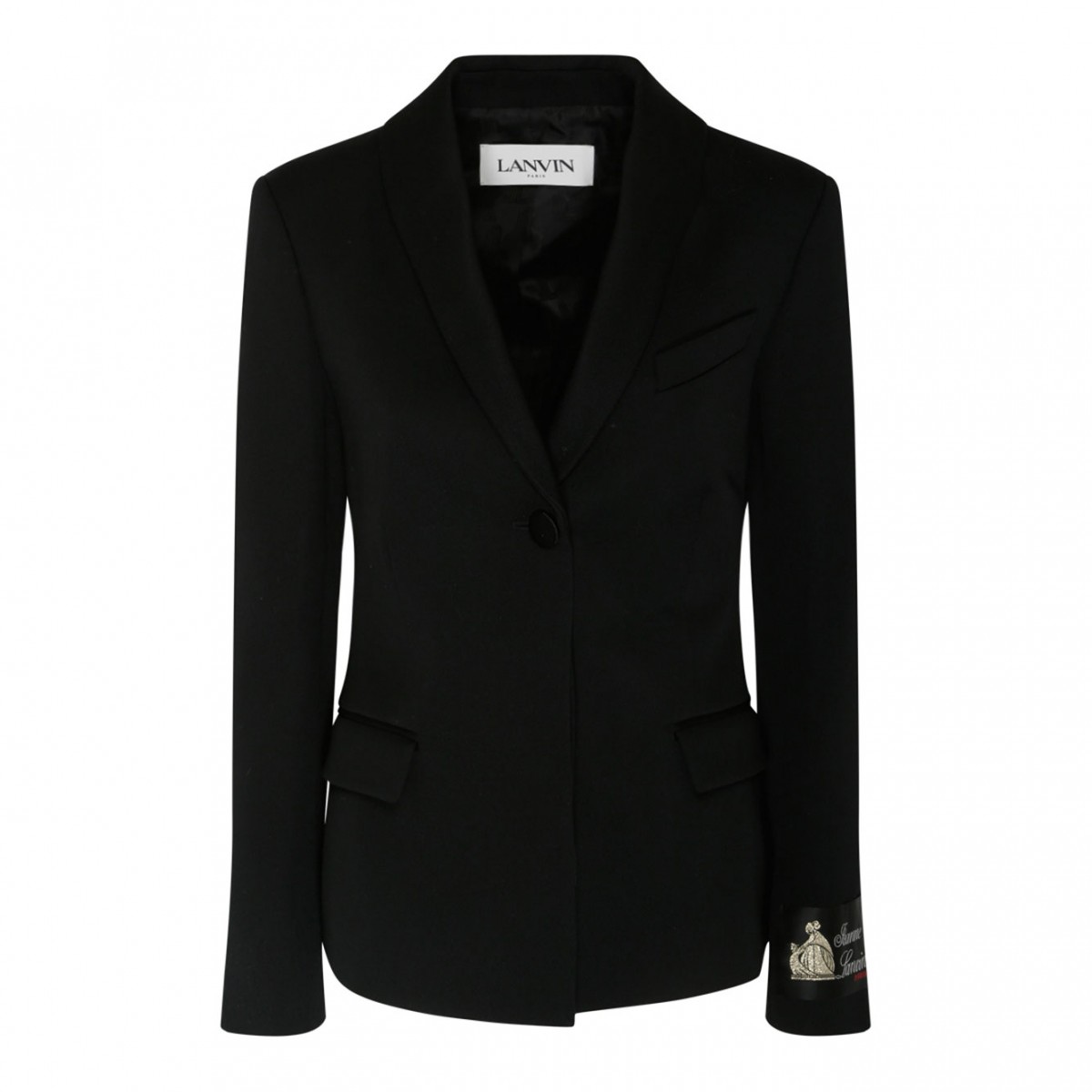 Lanvin Black Wool Single Breasted Tailored Jacket