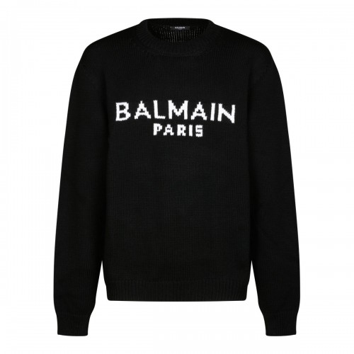 Black Knitted Construction Jumper