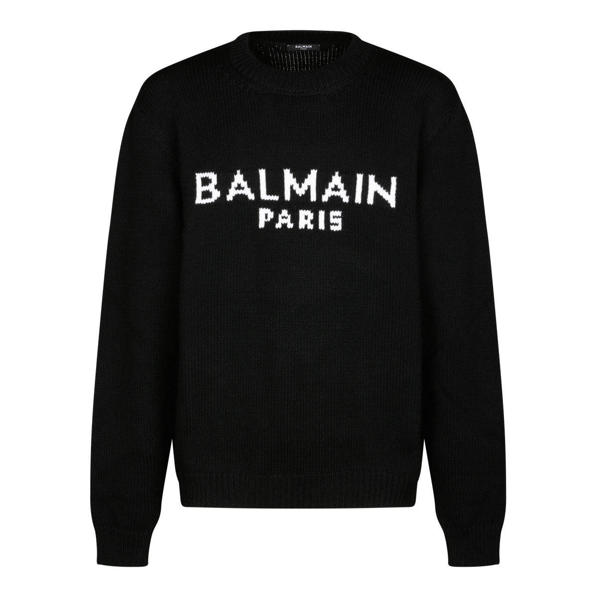 Black Knitted Construction Jumper