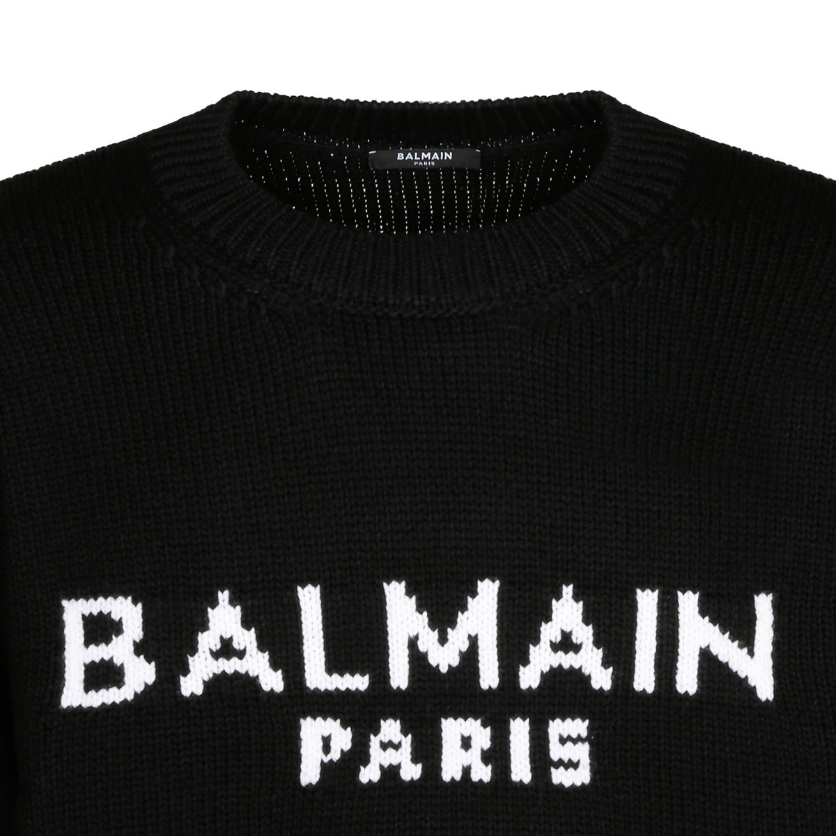 Black Knitted Construction Jumper