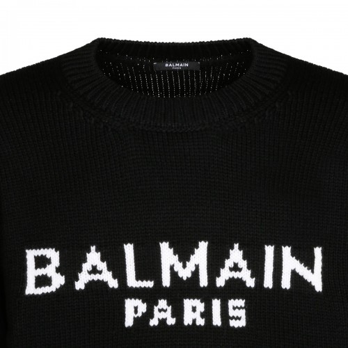 Black Knitted Construction Jumper