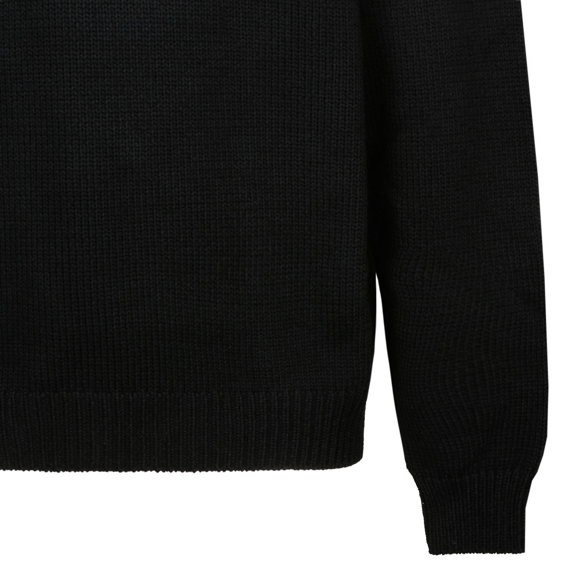 Black Knitted Construction Jumper