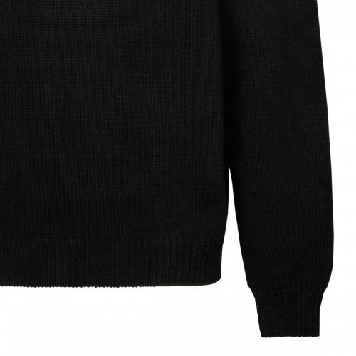 Black Knitted Construction Jumper