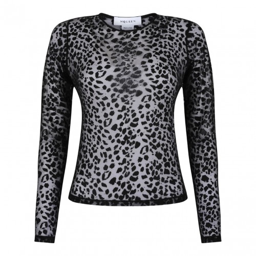 Black Devor Leopard Top