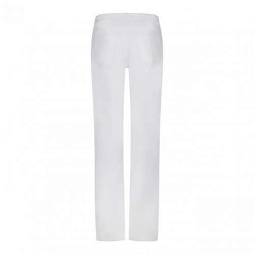 White Straight Leg Jeans.  2