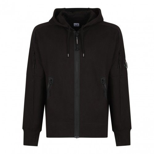 Black Lens Detailed Hoodie