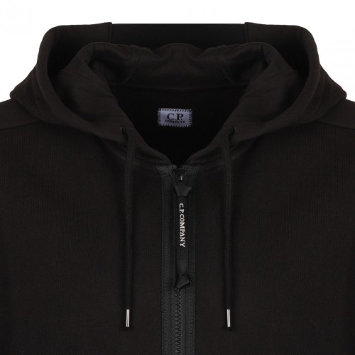 Black Lens Detailed Hoodie